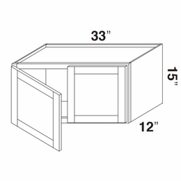 Kabinet King Gallant White W3315: Double Door Wall Cabinet: Assembled Kitchen Cabinets