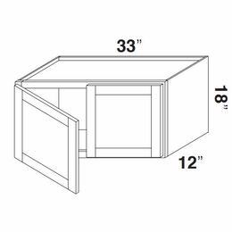Kabinet King Gallant White W3318: Double Door Wall Cabinet: Assembled Kitchen Cabinets