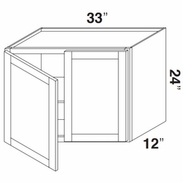 Kabinet King Gallant White W3324 : Double Door Wall Cabinet: Assembled Kitchen Cabinets