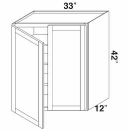 Kabinet King Gallant White W3342: Double Door Wall Cabinet: Assembled Kitchen Cabinets