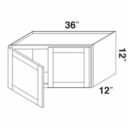 Kabinet King Gallant White W3612: Double Door Wall Cabinet: Assembled Kitchen Cabinets