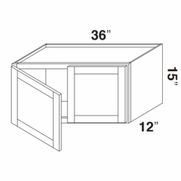 Kabinet King Gallant White W3615: Double Door Wall Cabinet: Assembled Kitchen Cabinets