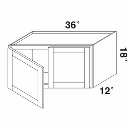 Kabinet King Gallant White W3618: Double Door Wall Cabinet: Assembled Kitchen Cabinets