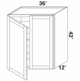 Kabinet King Gallant White W3642: Double Door Wall Cabinet: Assembled Kitchen Cabinets