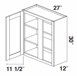 Kabinet King Gallant White WBC2730: Blind Wall Cabinet: Assembled Kitchen Cabinets