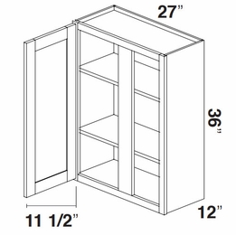 Kabinet King Gallant White WBC2736: Blind Wall Cabinet: Assembled Kitchen Cabinets