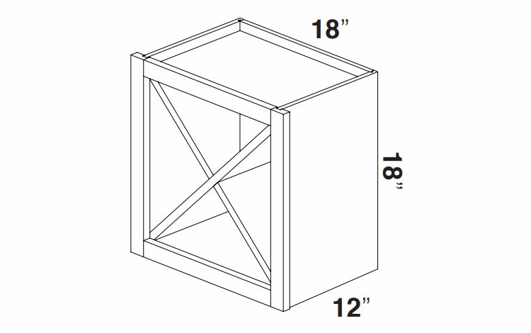 Kabinet King Gallant White WSC1818: Wine Shelf: Assembled Kitchen Cabinets