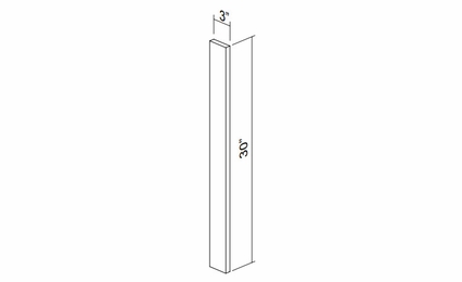 Kabinet King Imperial White F330: Wall Filler: Assembled Kitchen Cabinets