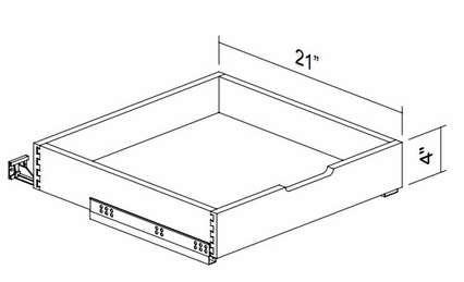Kabinet King Imperial White ROTD-30: Roll Out Tray: Assembled Kitchen Cabinets
