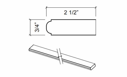 Kabinet King Imperial White SBM8: Single Bead Molding: Assembled Kitchen Cabinets