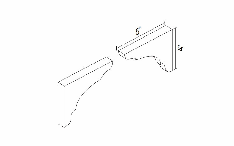Kabinet King Imperial White SC10: Traditional Simple Corbel: Assembled Kitchen Cabinets
