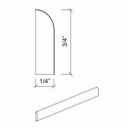 Kabinet King Imperial White SM8: Scribe Molding: Assembled Kitchen Cabinets