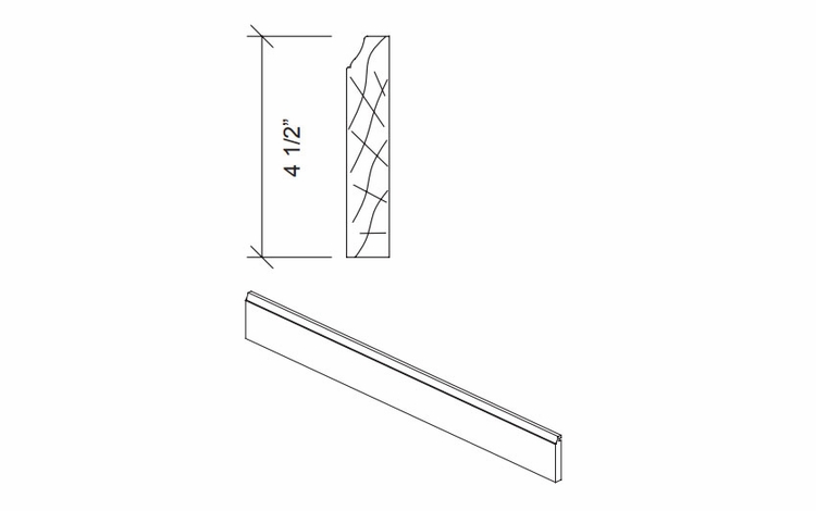 Kabinet King Imperial White TKBM8: Baseboard Molding: Assembled Kitchen Cabinets