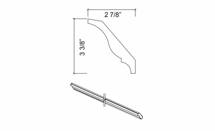 Kabinet King Imperial White TLM8: Traditional Large Molding: Assembled Kitchen Cabinets