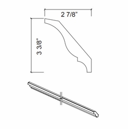 Kabinet King Imperial White TLM8: Traditional Large Molding: Assembled Kitchen Cabinets