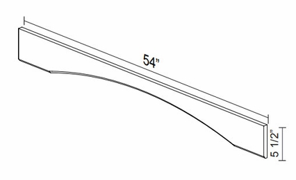 Kabinet King Imperial White V54: Valance: Assembled Kitchen Cabinets