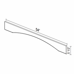 Kabinet King Imperial White V54: Valance: Assembled Kitchen Cabinets