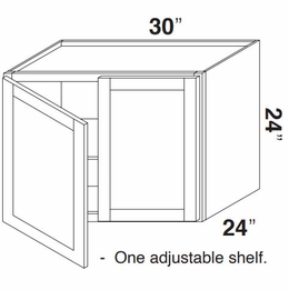 Kabinet King Imperial White W302424: Refrigerator Wall Cabinet: Assembled Kitchen Cabinets