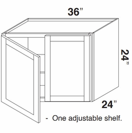 Kabinet King Imperial White W362424: Refrigerator Wall Cabinet: Assembled Kitchen Cabinets