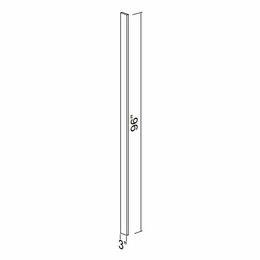 Kabinet King Monarch Grey F396: Tall Filler: Assembled Kitchen Cabinets