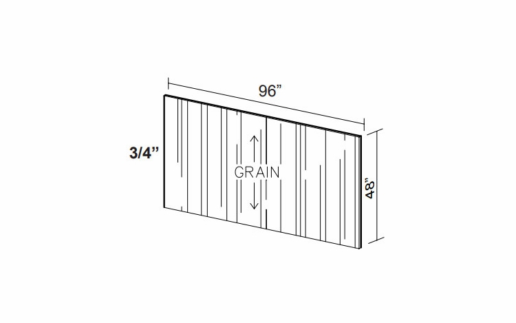 Kabinet King Monarch Grey FPP9648-3-4: Finished Plywood Panel: Assembled Kitchen Cabinets