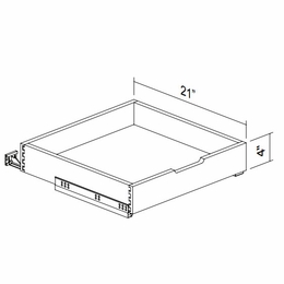 Kabinet King Monarch Grey ROTD-30: Roll Out Tray: Assembled Kitchen Cabinets