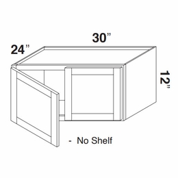Kabinet King Monarch Grey W301224: Refrigerator Wall Cabinet: Assembled Kitchen Cabinets