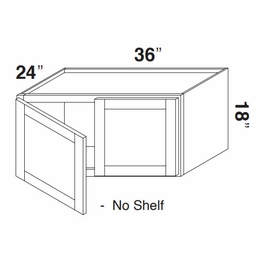 Kabinet King Monarch Grey W361824: Refrigerator Wall Cabinet: Assembled Kitchen Cabinets