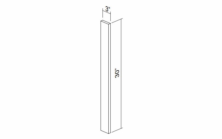 Kabinet King Noble White Oak F330: Wall Filler: Assembled Kitchen Cabinets