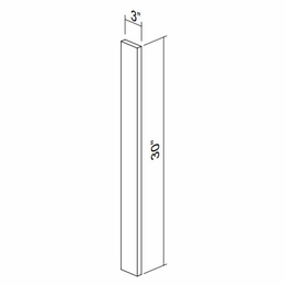 Kabinet King Noble White Oak F330: Wall Filler: Assembled Kitchen Cabinets