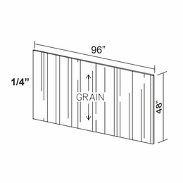 Kabinet King Noble White Oak FPP9648-1-4: Finished Plywood Panel: Assembled Kitchen Cabinets