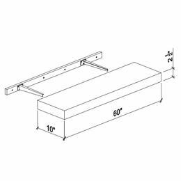 Kabinet King Noble White Oak FS60: Floating Shelf: Assembled Kitchen Cabinets
