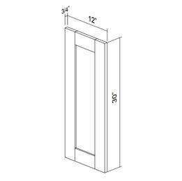 Kabinet King Noble White Oak MWEP30: Matching Wall End Panel: Assembled Kitchen Cabinets