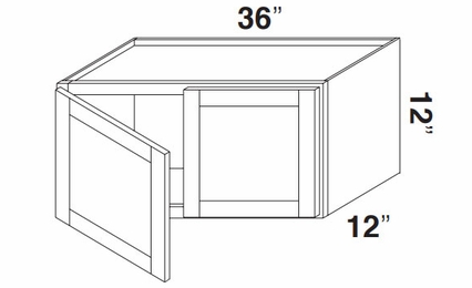Kabinet King Noble White Oak W3612: Double Door Wall Cabinet: Assembled Kitchen Cabinets