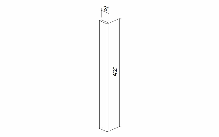 Kabinet King Royal Blue F342: Wall Filler: Assembled Kitchen Cabinets