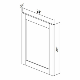 Kabinet King Royal Blue MBEP: Matching Base End Panel: Assembled Kitchen Cabinets
