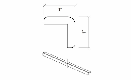 Kabinet King Royal Blue OCM8-1: Outside Corner Molding: Assembled Kitchen Cabinets