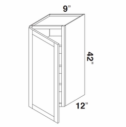 Kabinet King Royal Blue W0942: Single Door Wall Cabinet: Assembled Kitchen Cabinets