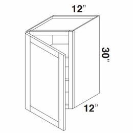Kabinet King Royal Blue W1230: Single Door Wall Cabinet: Assembled Kitchen Cabinets