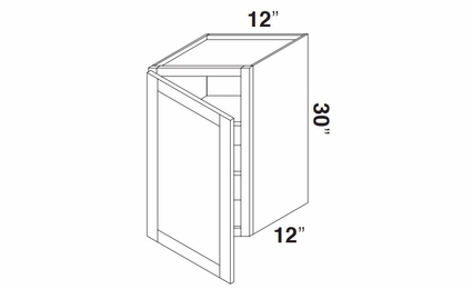 Kabinet King Royal Blue W1230: Single Door Wall Cabinet: Assembled Kitchen Cabinets
