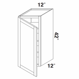 Kabinet King Royal Blue W1242: Single Door Wall Cabinet: Assembled Kitchen Cabinets