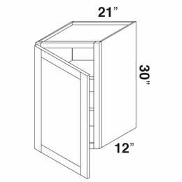 Kabinet King Royal Blue W2130: Single Door Wall Cabinet: Assembled Kitchen Cabinets
