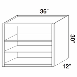 Kabinet King Royal Blue WOC3630: Open Wall Cabinet: Assembled Kitchen Cabinets