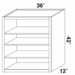 Kabinet King Royal Blue WOC3642: Open Wall Cabinet: Assembled Kitchen Cabinets