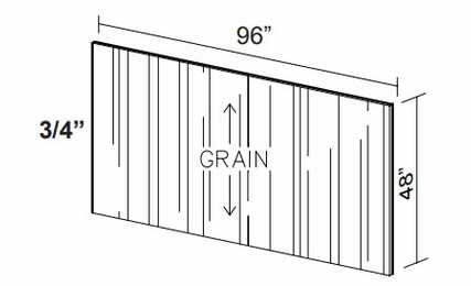 Kabinet King White Knight FPP9648-3-4: Finished Plywood Panel: Assembled Kitchen Cabinets