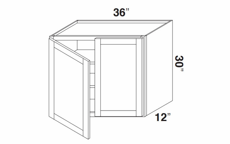 Kabinet King White Knight GDW3630: Double Door Glass Wall Cabinet: Assembled Kitchen Cabinets