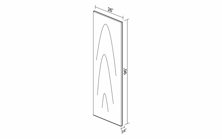 Kabinet King White Knight REP96: Refrigerator Panel: Assembled Kitchen Cabinets