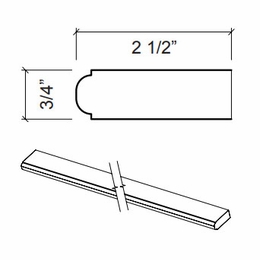 Kabinet King White Knight SBM8: Single Bead Molding: Assembled Kitchen Cabinets