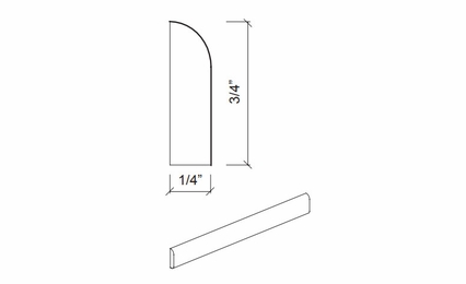 Kabinet King White Knight SM8: Scribe Molding: Assembled Kitchen Cabinets