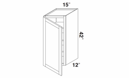 Kabinet King White Knight W1542: Single Door Wall Cabinet: Assembled Kitchen Cabinets